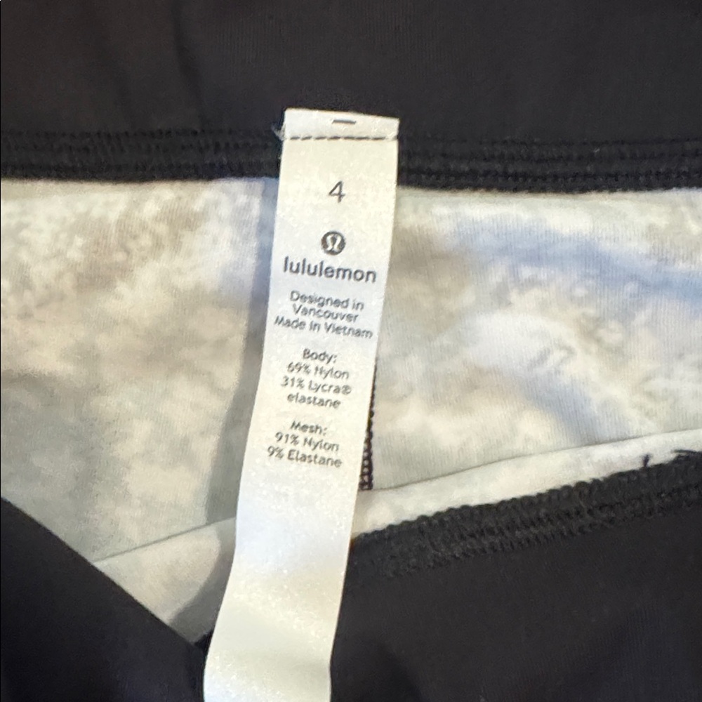 Lululemon Athletica Black and White Leggings - Picture 2 of 3